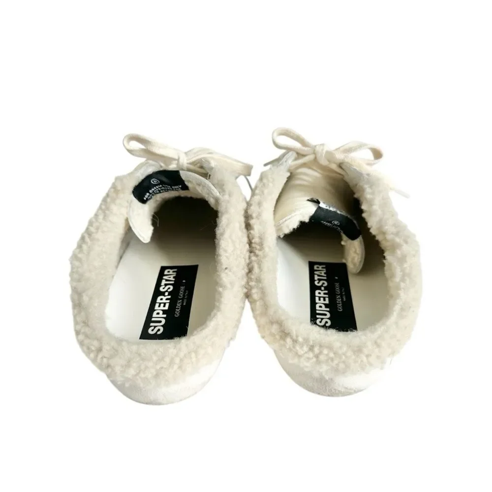 🔃Golden Goose Super Star Distressed Leather Shearling Lined Men’s Sneakers - Picture 5 of 10